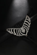 Men's Rhinestone Hollow Out Body Chain Adjustable G-string Briefs