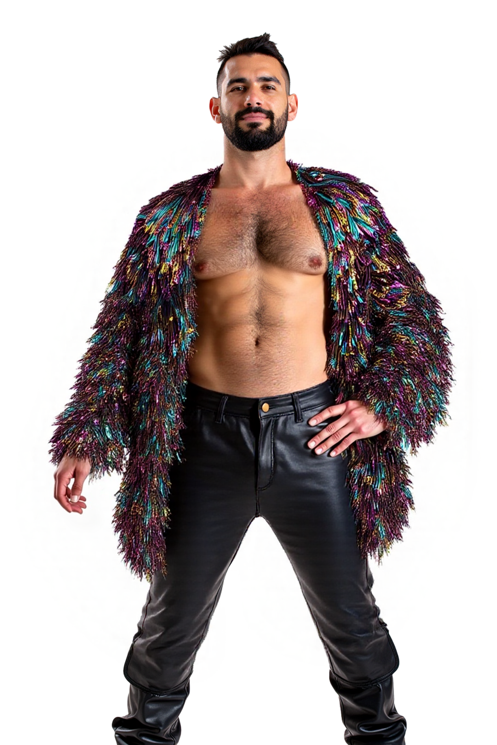 Men’s Rainbow Disk Sequin Jacket	