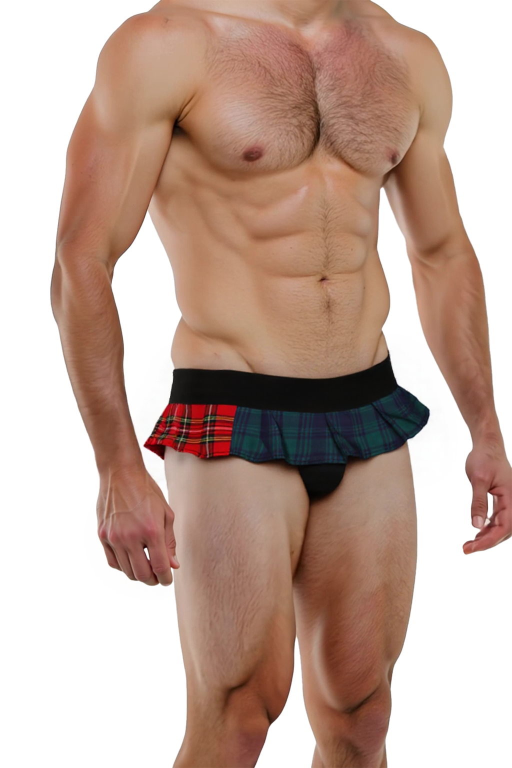 Joyglove Double-Tone Plaid Mini Skirt Thong – Rule-Breaking, Eye-Catching