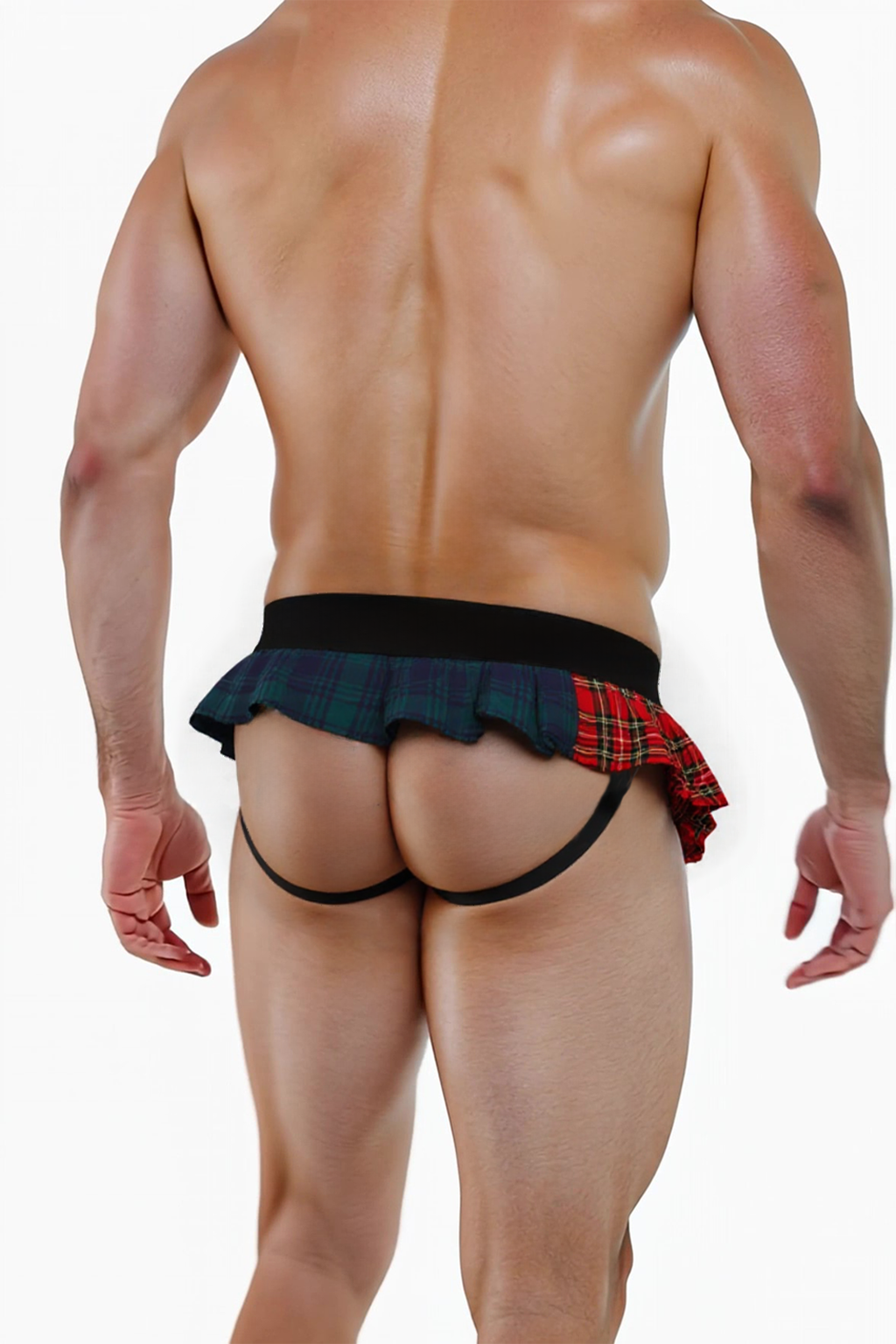 Joyglove Double-Tone Plaid Mini Skirt Thong – Rule-Breaking, Eye-Catching