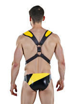 Joyglove Bold Two-Piece Set – Yellow Accented Harness and High-Cut Brief for Statement Styling