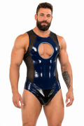 Joyglove Men’s Blue Black Cut-Out Bodysuit