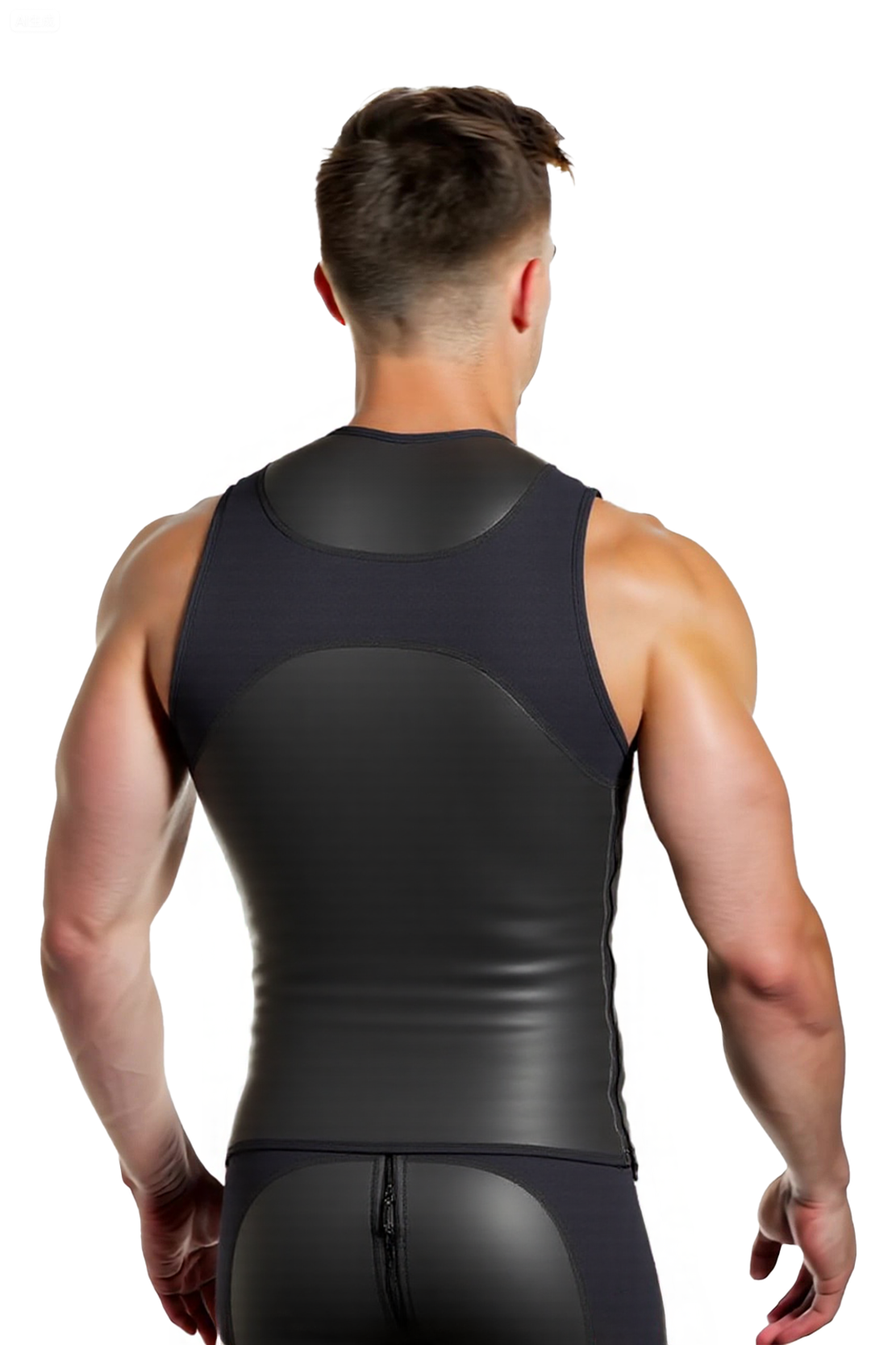 Joyglove Men’s Two-Piece Set – Red and Black Sleeveless Tank Top with Matching Shorts