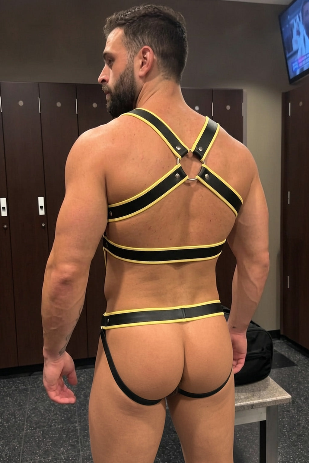 Joy-lgbt Black Pink Full-Body Harness Set