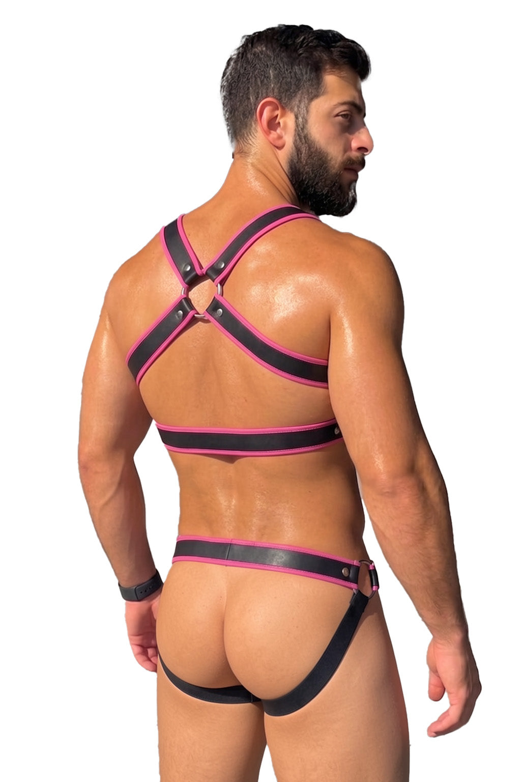 Joy-lgbt Black Yellow Full-Body Harness Set