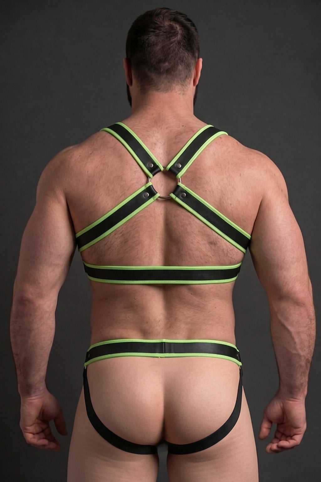 Joy-lgbt Black Pink Full-Body Harness Set