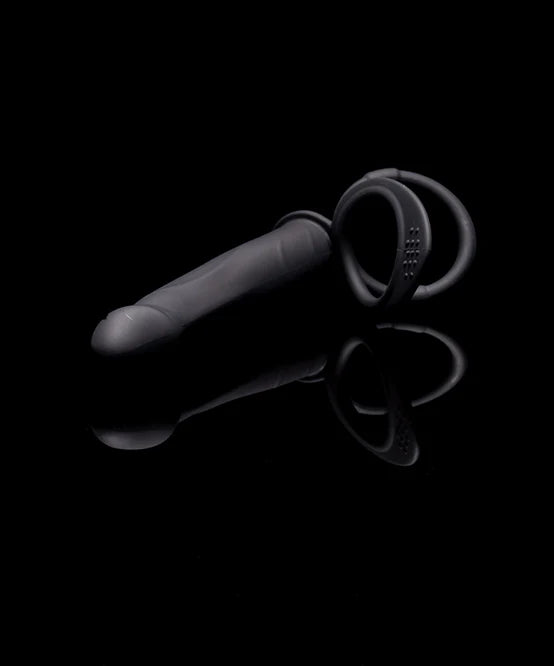 Joyglove DP Vibrator & Cock Ring w/ 10-Speed Vibrating Bullet