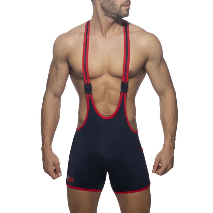 RAINBOW TAPE WRESTLING SUIT