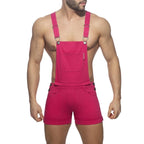 Joyglove Sporty Sky Blue Overall Shorts with Adjustable Suspenders & Slim Fit