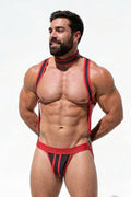 Joy-lgbt Red Black Strappy Harness Set