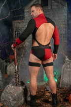 Joy-lgbt Men’s Red Black Halloween Cutout Long-Sleeve Set