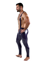 Joyglove Men's Glossy PU Leather Wrestler Singlet