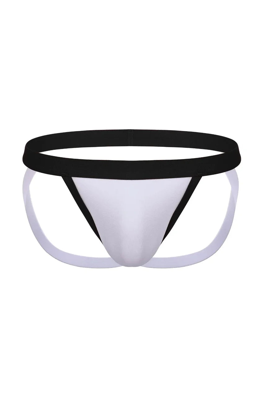 Joyglove Men's Black and White Thong Jockstrap