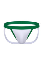 Joyglove Men's Green and White Thong Jockstrap