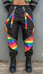 Joyglove Rainbow Striped Hooded Jacket and Cargo Pants Set