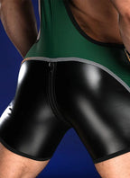 Colorblock Fitted Singlet Romper-Four colors available