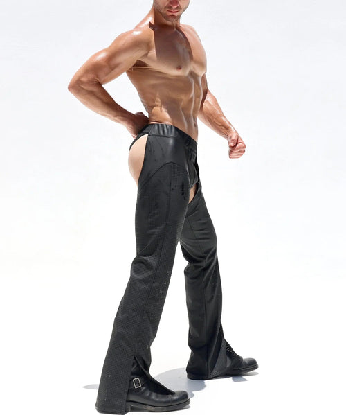 Edgy Black Cut-Out Chaps by Joyglove