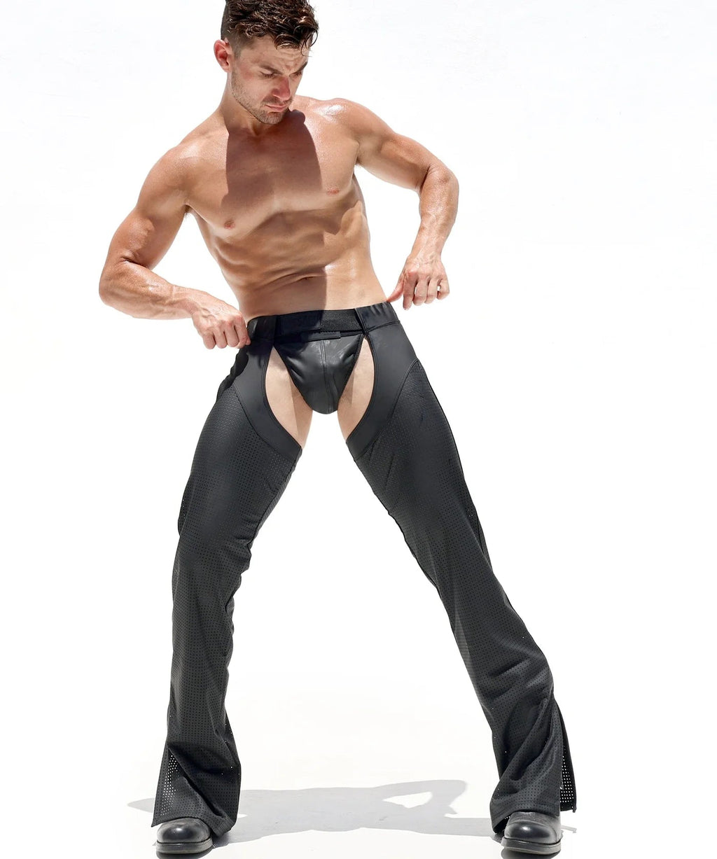 Edgy Black Cut-Out Chaps by Joyglove