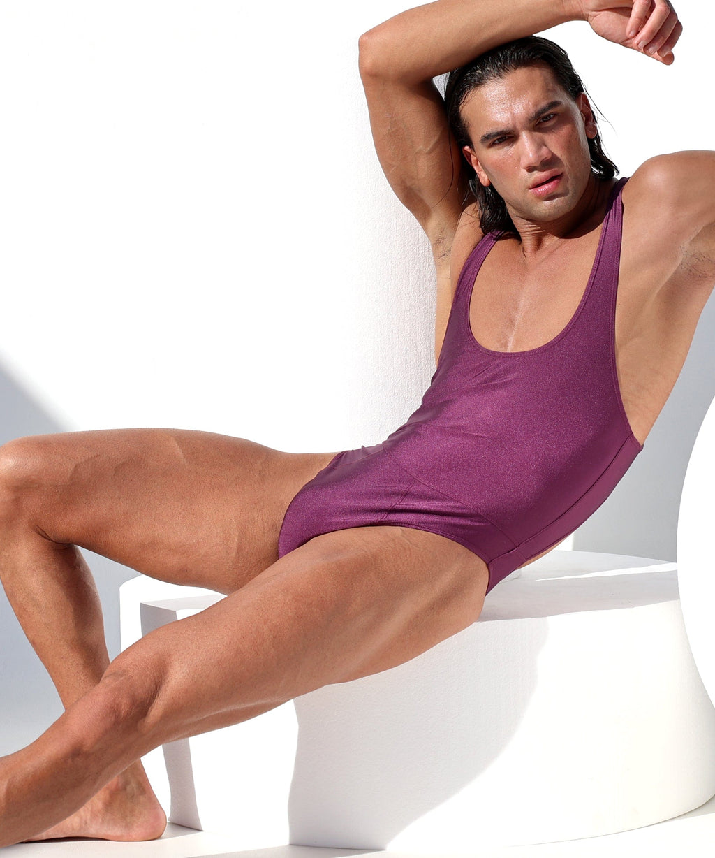 High-end skin-friendly bodysuit, purple, black, blue