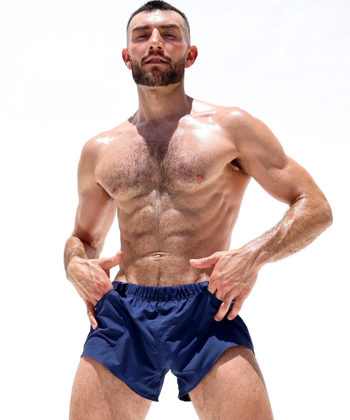 Joyglove Navy Workout Shorts - Ideal for Gym and Outdoor Activities