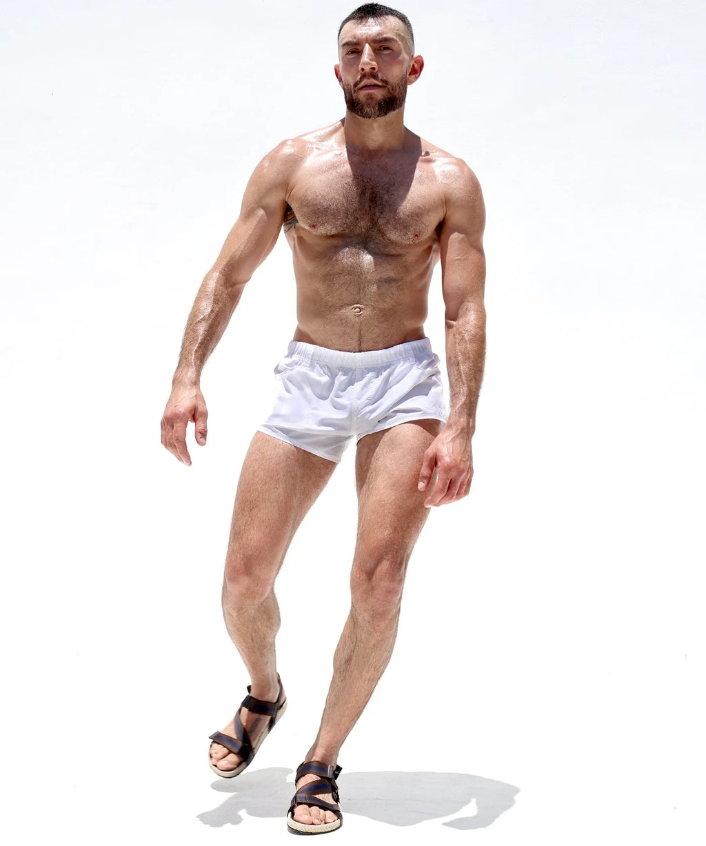 Joyglove Classic White Running Shorts - Lightweight and Stylish
