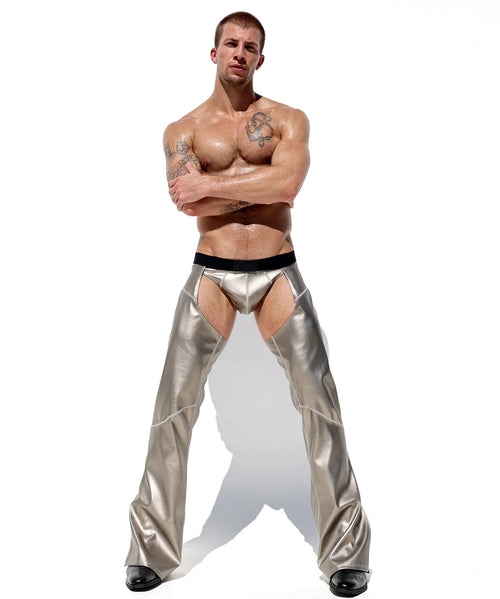 Joyglove Bold Cut-Out Silver Fashion Pants