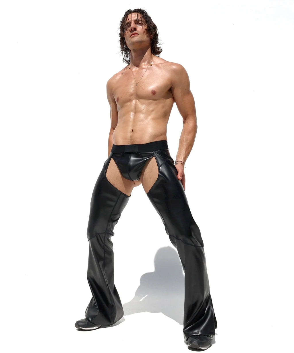Joyglove Sleek Black PU Leather Design with Side Slits