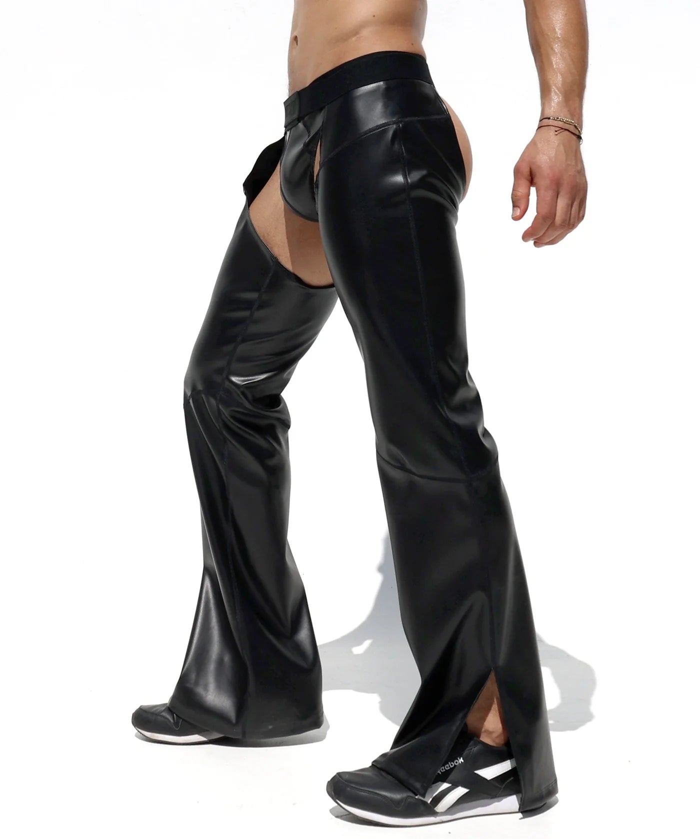 Joyglove Sleek Black PU Leather Design with Side Slits