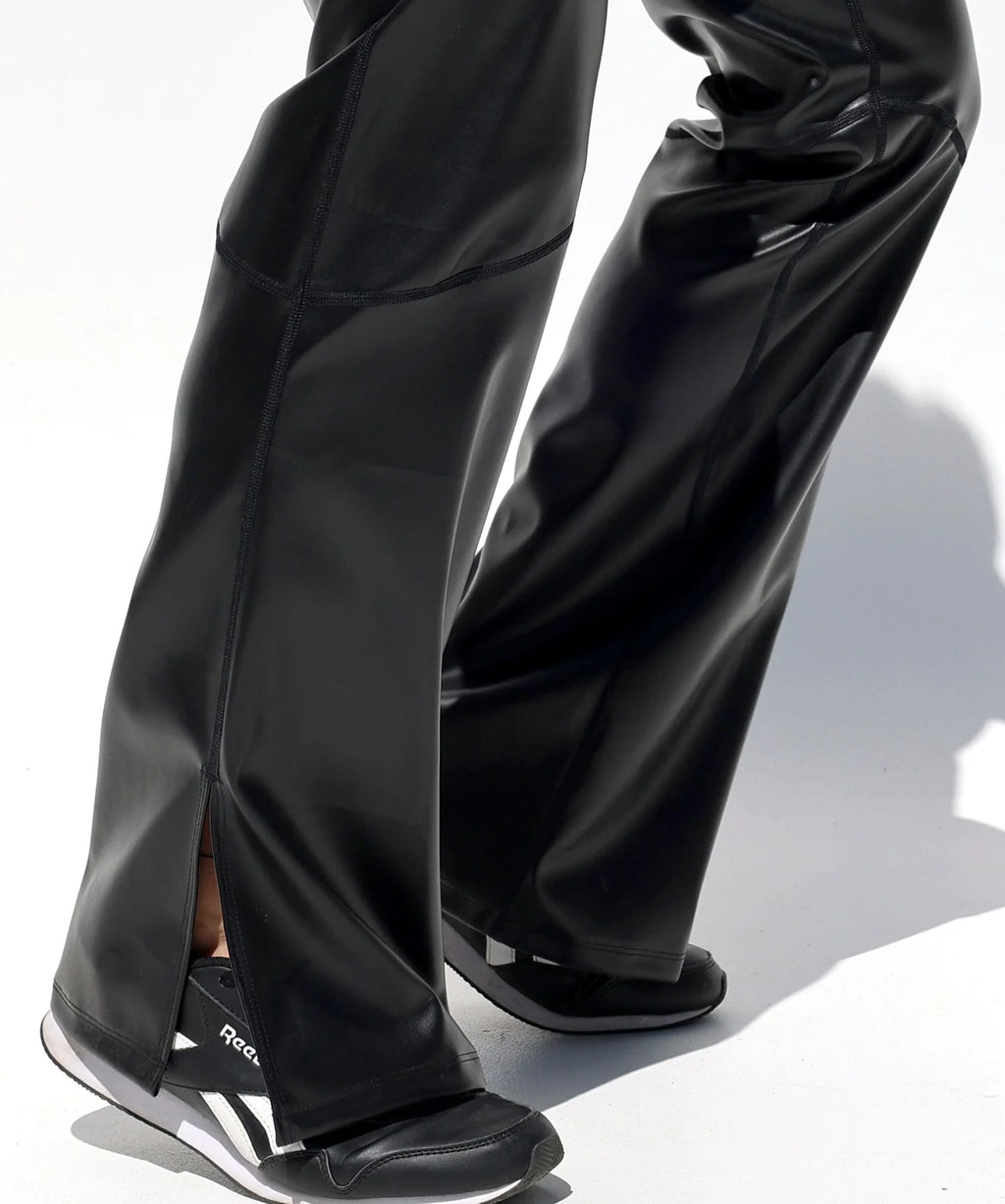 Joyglove Sleek Black PU Leather Design with Side Slits