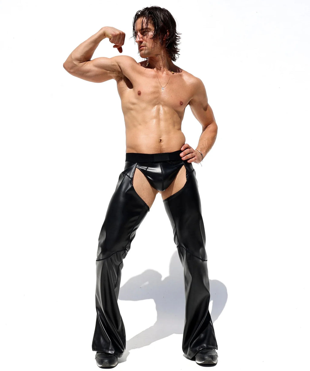 Joyglove Sleek Black PU Leather Design with Side Slits