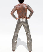 Joyglove Vintage-Inspired Silver Bell Bottoms - A Retro Fashion Revival