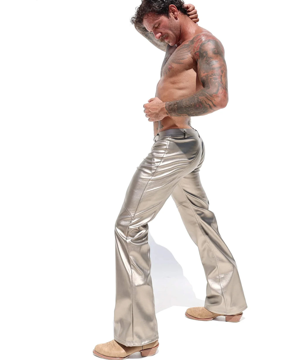 Joyglove Vintage-Inspired Silver Bell Bottoms - A Retro Fashion Revival