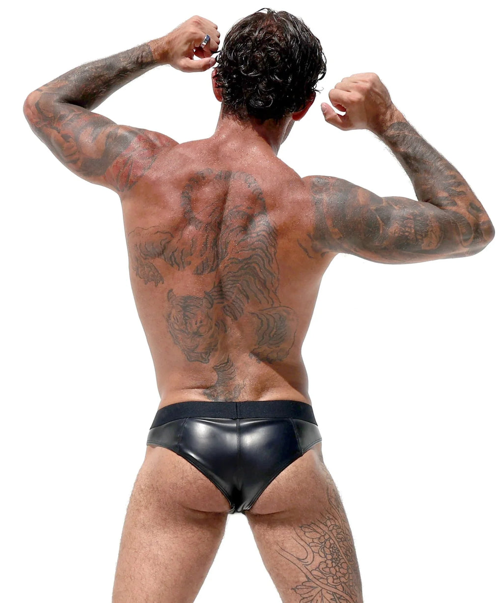 Joyglove Black PU Leather Performance Briefs