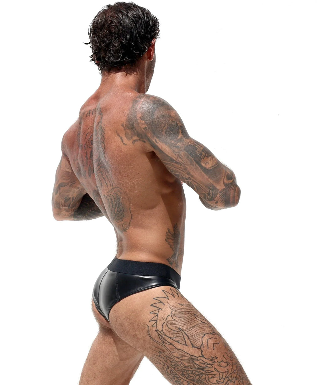 Joyglove Black PU Leather Performance Briefs