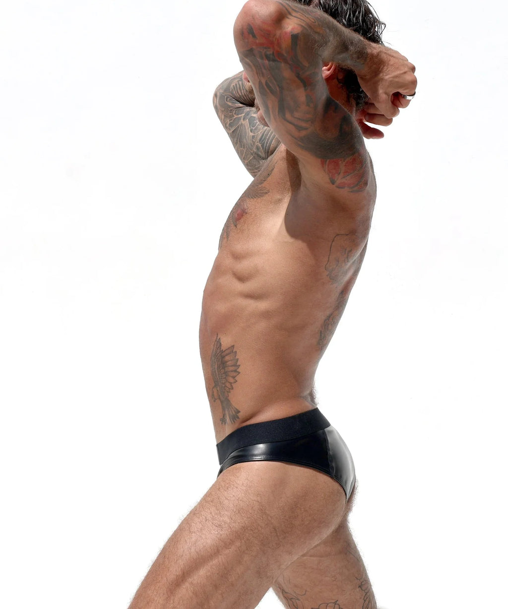 Joyglove Black PU Leather Performance Briefs
