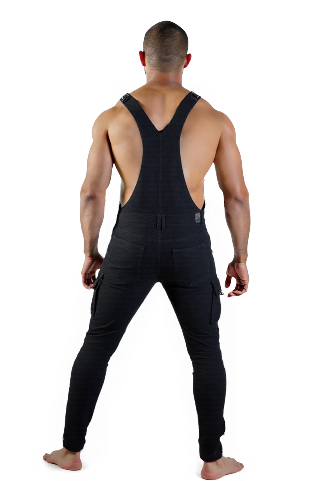 Joyglove Men's Tactical Stretch Overalls – Sleeveless Slim Fit Cargo Jumpsuit