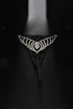 Men's Rhinestone Hollow Out Body Chain Adjustable G-string Briefs