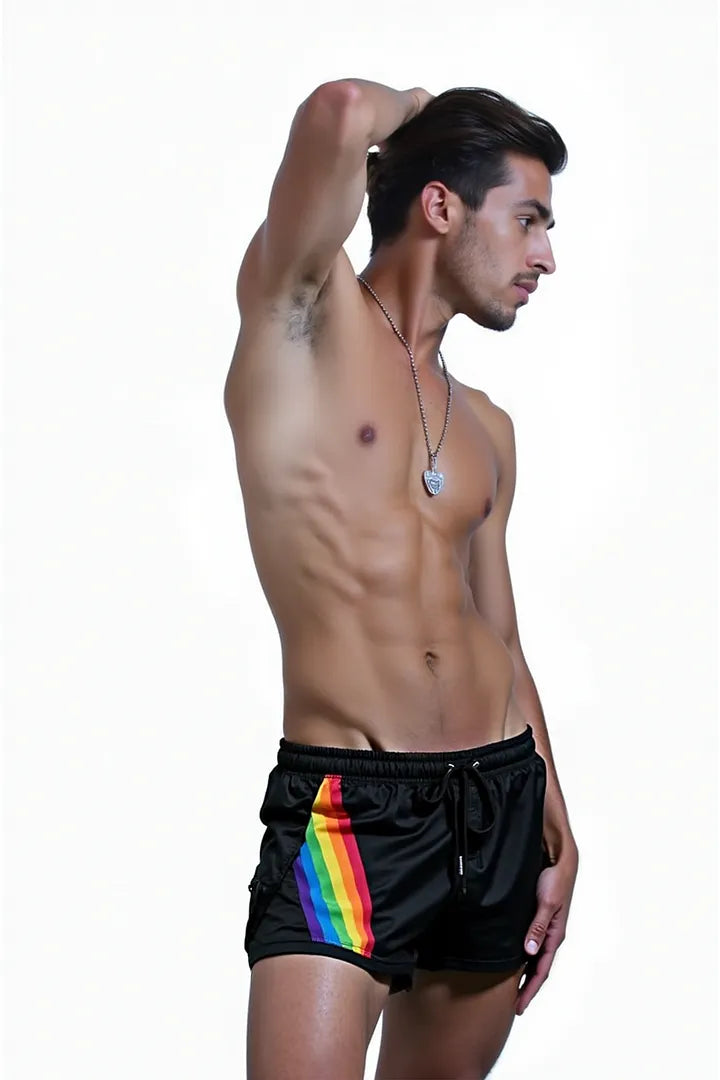 Joyglove Rainbow Side Stripe Shorts