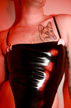 PU Leather Heavy Metal Bunny Bodysuit