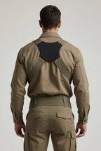 Joyglove Tactical Khaki Utility Set with Harness-Strap Jacket & Cargo Pants