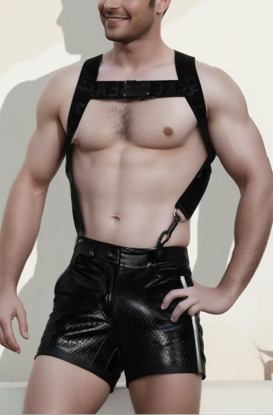 Joyglove Luxury Double-Processed Leather Harness Shorts