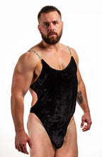 Velvet Chain Harness Bodysuit