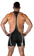 Joyglove Men's Deep-Cut Mesh Singlet Bodysuit