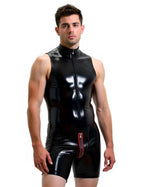 Joyglove SpeedForm – Sleek Zip Bodysuit in Black with Red Trim
