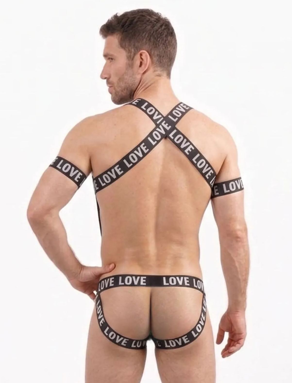 Joyglove LOVE Logo Full-Body Harness Set with Jockstrap