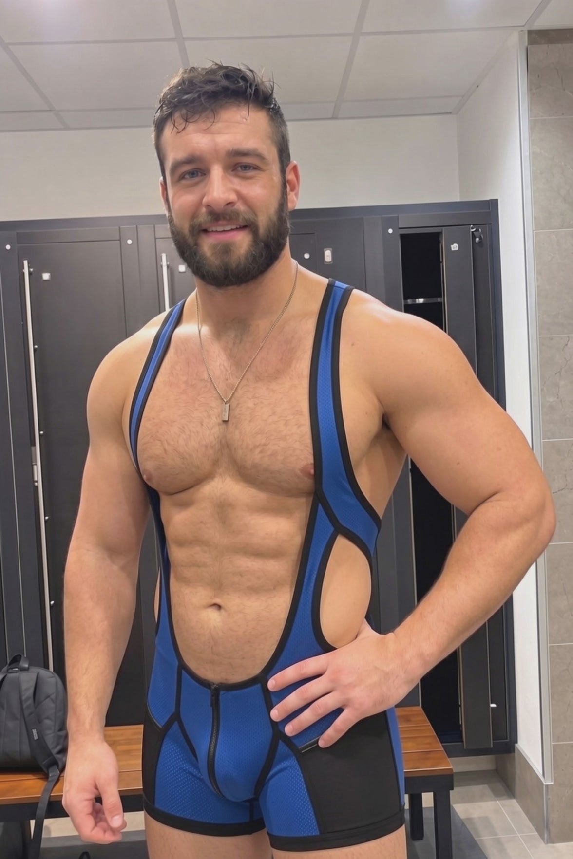 Joyglove Apex Open-Side Mesh Wrestling Singlet