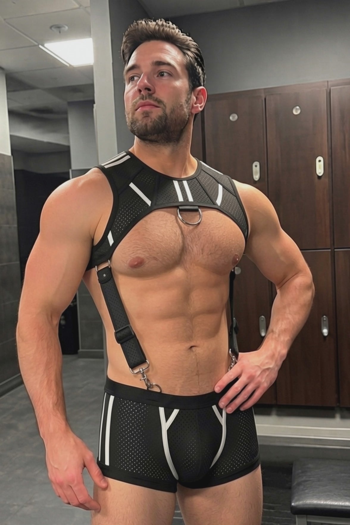 Joyglove Night Striker Open-Chest Mesh Harness & Boxer Set